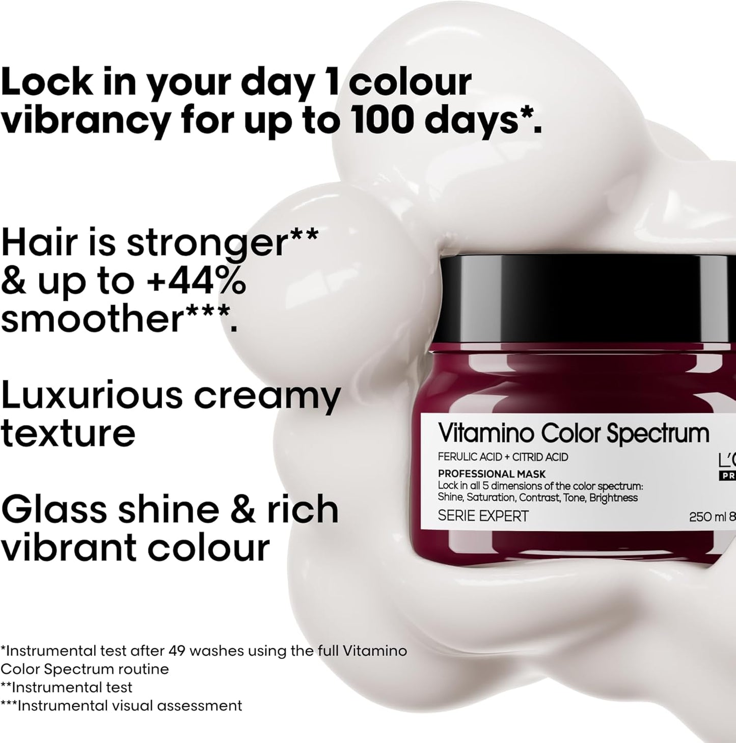 L'Oréal Professionnel Vitamino Color Spectrum Shampoo 300ml and Hair Mask 250ml, For coloured hair, With Ferulic Acid + Citric Acid