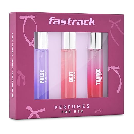 Fastrack Adults Trance For Her 20Ml - Pulse For Her 20Ml And Beat For Her 20Ml Perfume - Liquid Eau De Parfum - Travel And Gift Set