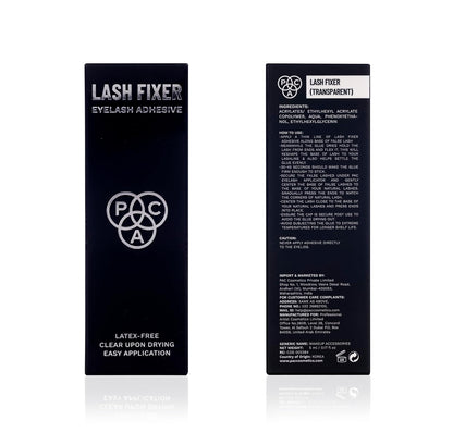 PAC Lash Fixer (Eyelash Adhesive) Transparent | Waterproof & Quick-dry Invisible Eye Lash Glue Works with Synthetic & natural fiber Lashes | Non-Toxic & Non-allergic