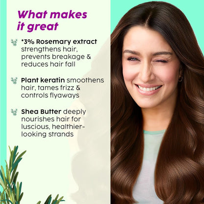 PLIX - THE PLANT FIX Rosemary Anti-Hair Fall Treatment Advanced Hair Mask With 3% Rosemary Extract, Ceramides & Plant Keratin | Hair Mask For Dry And Frizzy Hair| 200 Gram