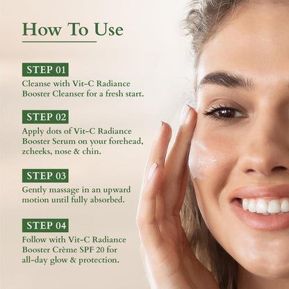 Lotus Organics+ Vitamin C Radiance Booster Face Serum| 100% Certified Organic Lemon Verbena | Brightens & Evens Skin Tone | For Dull & Dehydrated Skin 30ml