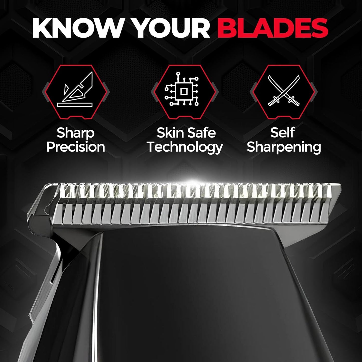 Beardo Apex Go Trimmer for Men - 80-Min Run Time - Powerful 5500 RPM motor - Compact Travel-Friendly Design - Self-Sharpening Blades, 3 Comb Attachments, Type-C Charging, Digital Display