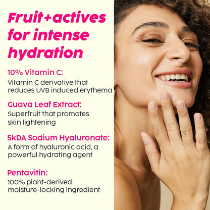 PLIX - THE PLANT FIX Vitamin C Guava Combo, Juicy Cleanser 100ml and Face Serum 20 ml For Skin Brightening, With Pro Vitamin B5 For Moisturization & Alpha Lipoic Acid, Pentavitin