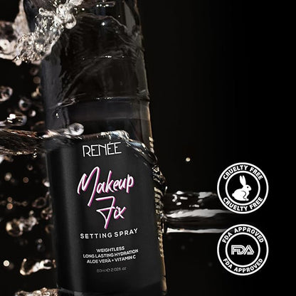 RENEE Makeup Fixer Setting Spray 60ml, Infused With Aloe Vera & Niacinamide, Prevents Cracks, Minimizes Pores & Fine Lines