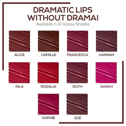 RENEE Gloss Stay Transfer-Proof Liquid Lip Color - Alice 3.5ml, Rich Intense Payoff High Pigment Super Glossy Finish, Waterproof, Smudge-proof, Lasts Up To 12 Hours, Enriched with Vitamin E & C