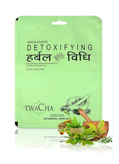 Twacha Herbal Vidhi Detoxifying Facial Kit to Remove Impurities & Keep Skin Healthy