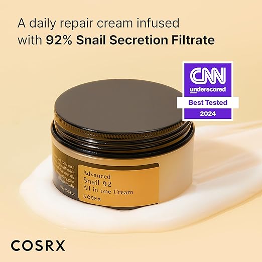 COSRX Snail Mucin 92% Moisturizer 3.52oz/ 100g, Daily Repair Face Gel Cream for Dry, Sensitive Skin