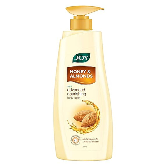 Joy Honey & Almonds Advanced Nourishing Body Lotion For Winters (750ml) |Non Sticky Body Moisturizer With Vitamin E & Natural Sunscreen| Winter Body Lotion For Dry Skin