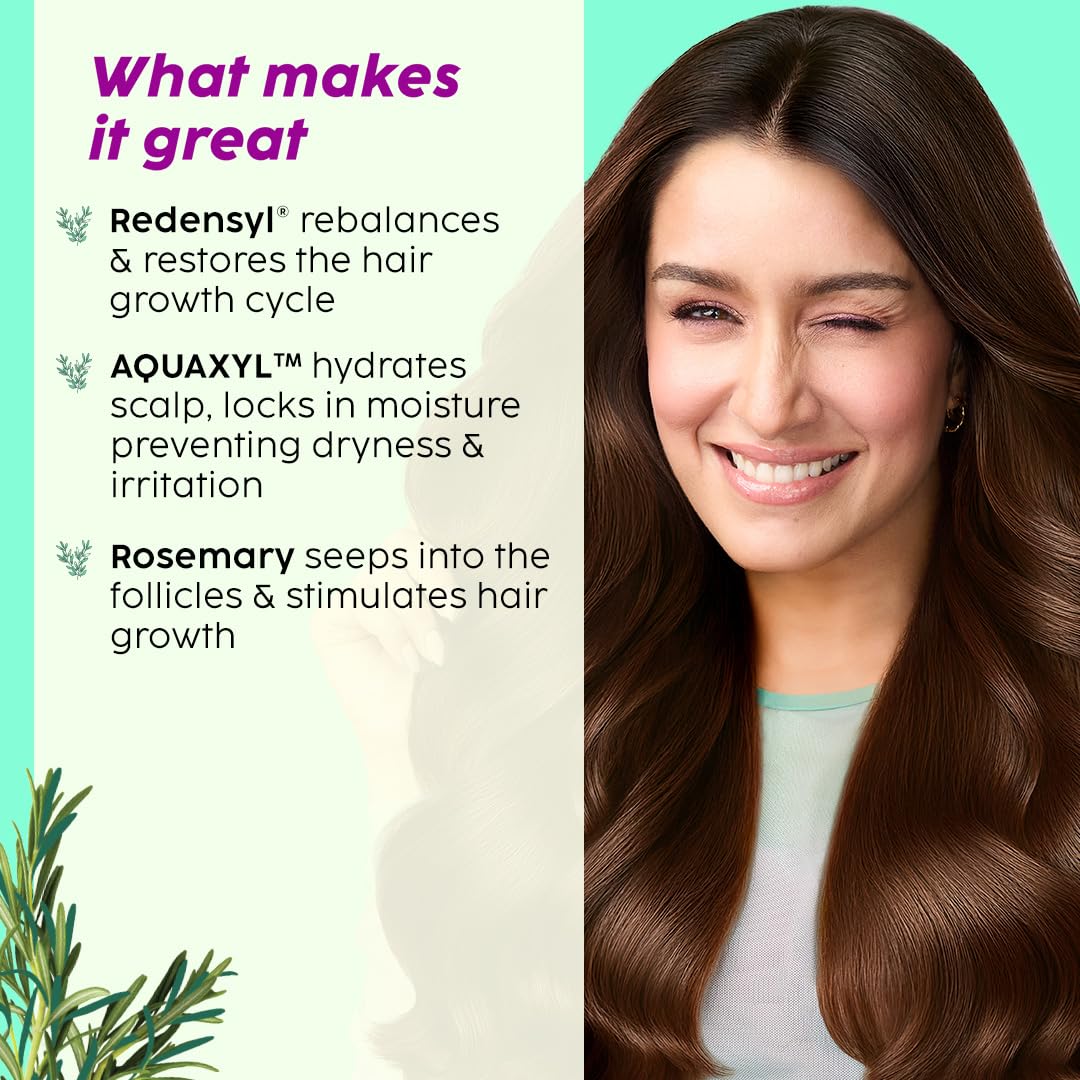 PLIX - THE PLANT FIX Rosemary Advanced Spray for Fuller, Thicker Hair, Redensyl® & Rosemary Extract, Easy to Use, Mess-free, Stimulates Hair Follicles & Promotes Hair Growth 100ml