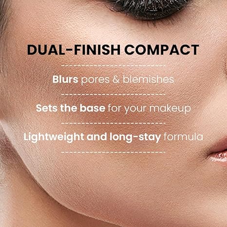 LAKMÉ Showstopper Collection Unreal Dual Cover Pressed Powder, Rose Creme 02, 9 G - Oily, Natural