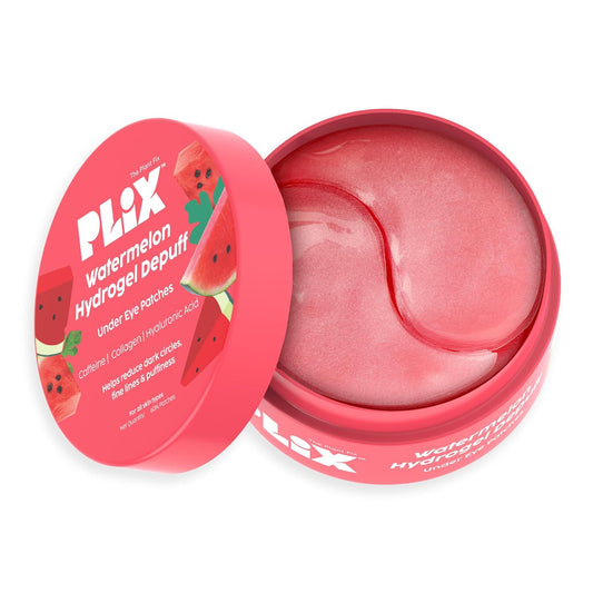 Plix Watermelon Hydrogel Under Eye Patches for Dark Circles & Puffiness Reduction | Caffeine & Hyaluronic Acid | Eye Patches | Instantly Hydrates & Cools | 60 Patches