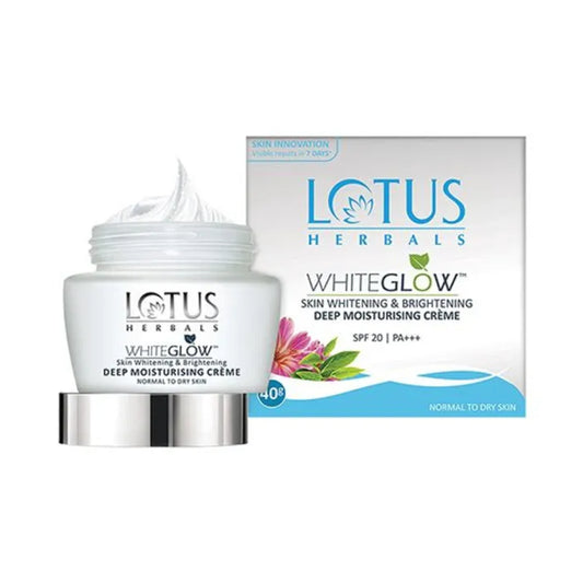 Lotus Herbals Whiteglow Skin Whitening & Brightening Deep Moisturising Creme PA+++ - SPF 20, 60 g