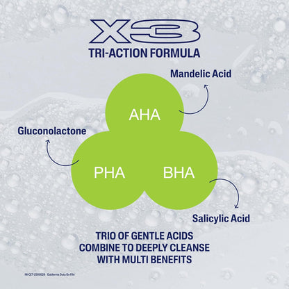 Cetaphil Gentle Exfoliating SA Cleanser 236ml | Foaming Gel Face Wash with Salicylic Acid, Mandelic Acid & Gluconolactone | Gently Exfoliates & Improves Texture