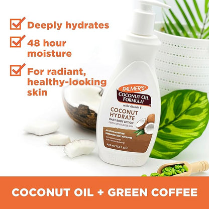 Palmer's Coconut Oil Body Lotion with Green Coffee Extract For Deep Moisturization, Radiant & Healthy Looking Skin - 400ml