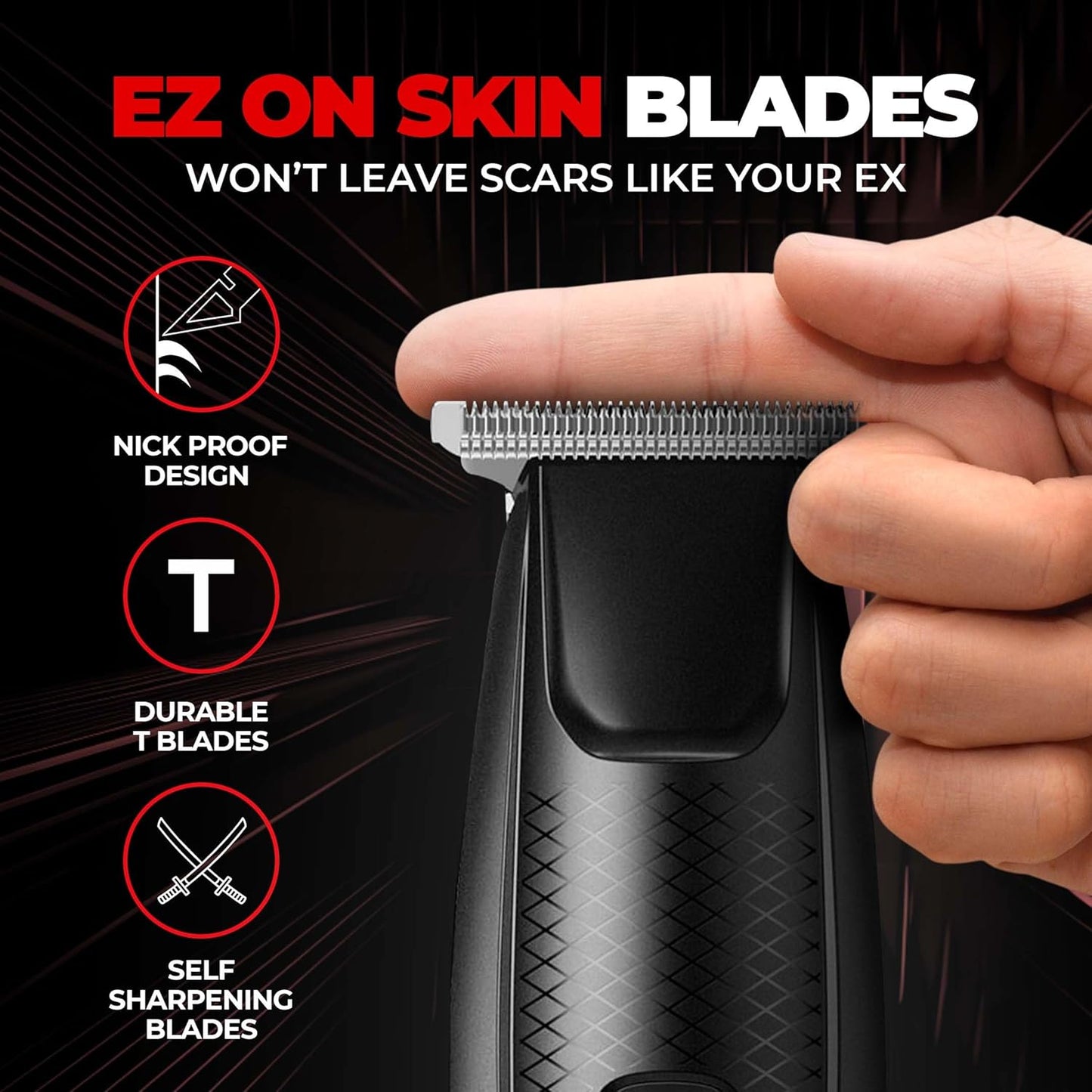 Beardo Ape-X EZ Trimmer for Men Beard 110 Min Run Time 7000 RPM Motor | Lithium Ion Battery | Multiple Length Settings Beard Trimmer for Gen Z