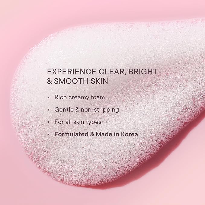 Quench Brightening Foam Cleanser with Cherry Blossom Radiance | Korean Face Wash for Glowing Skin