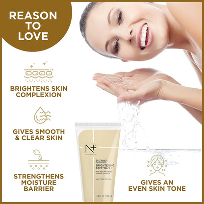 N Plus Professional Blooming Radiance Brightening Face wash, Enriched with Rice Protein & Quinoa Extract