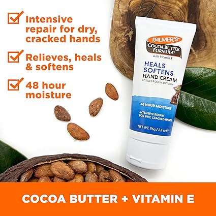 Palmer's Cocoa Butter Hand Cream for Intensive Relief, Free of Paraben & Fragrance - 96gm