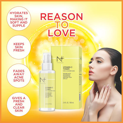 N PLUS Professional Vitamin C Toner For Face, With Vitamin C For A Clearer Skin, 100Ml