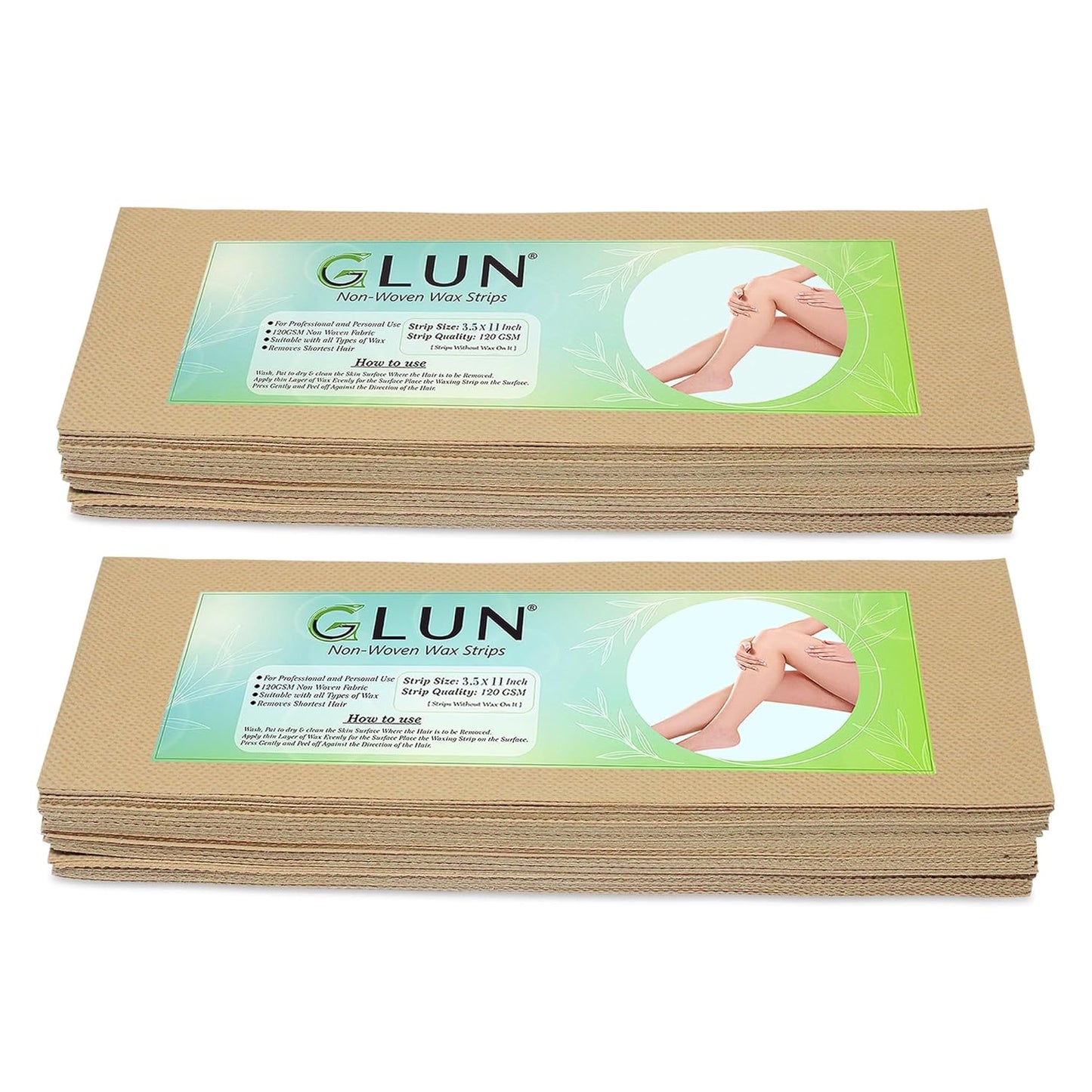Wax Strips For Smooth Skin Without Wax, 140 Pieces Beige Strips, Hair-Free Skin, Gentle And Effective Hair Removal Nonwoven Strips, Pack Of 2