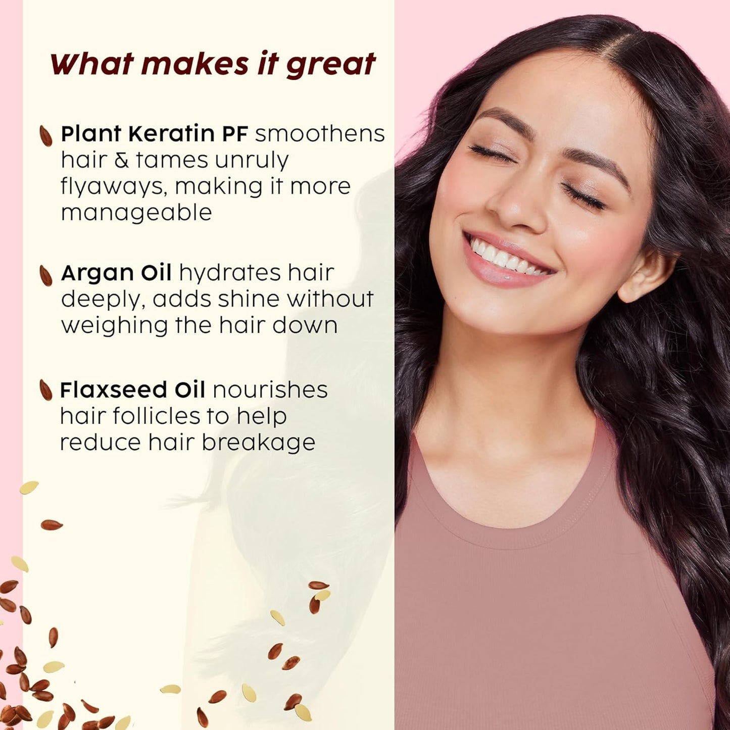 PLIX - THE PLANT FIX Flaxseed Ultrasmooth Advanced Conditioner | Plant Keratin PF & Flaxseed Oil | Smooth & Manageable Hair | Controls Frizz | Paraben & Sulphate Free 175ml