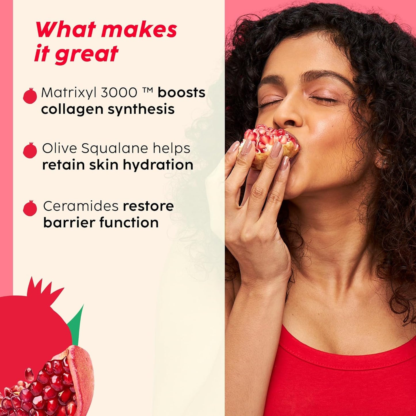 PLIX - THE PLANT FIX Pomegranate Overnight Repair Dewy Serum (30ml) for Ageless Younger Skin | Reduce Fine Lines & Wrinkles | Collagen Boosting, Hydrating Serum