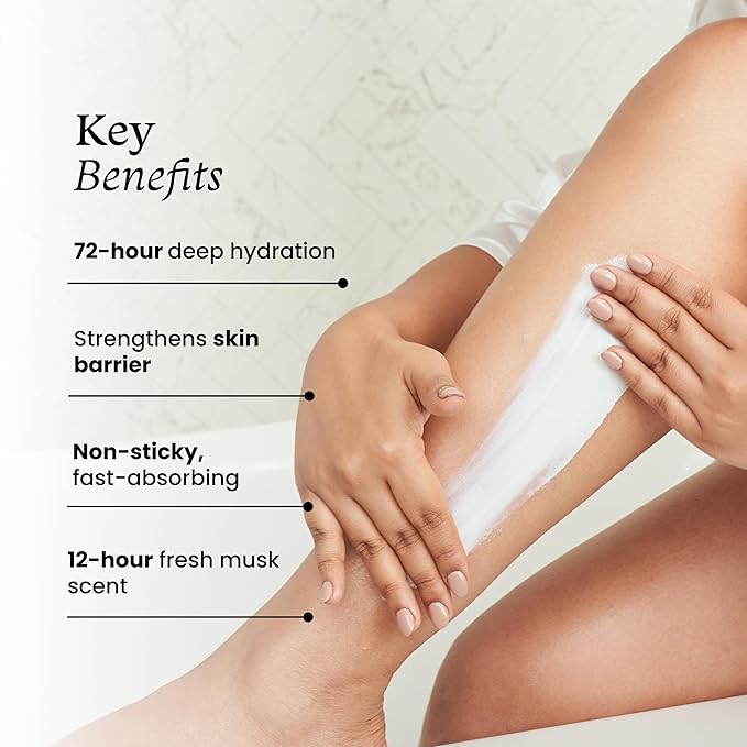 oxtale Hydrating Body Lotion with Hyaluronic Acid & Ceramides | 72-hour Hydration | Lightweight & Non-Sticky | Long Lasting Musk Fragrance