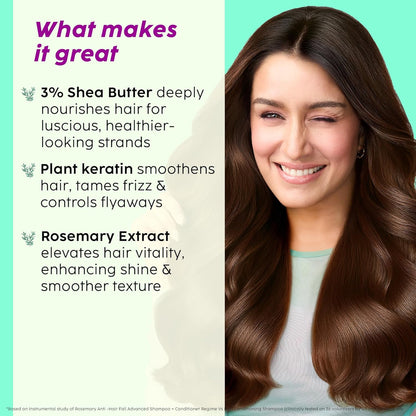 Plix PLIX Rosemary Advanced Anti Hair Fall Conditioner For Reducing Hair Loss, Breakage, All Hair Types Sulphate & Parabeen Free, 175 Ml