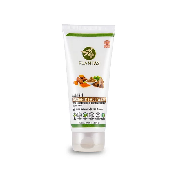 Plantas Organic Face Wash - All in 1 100ml