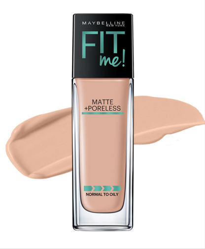 Maybelline New York Fit Me Matte+Poreless Liquid Foundation With Pump - 125 Nude Beige (30ml)
