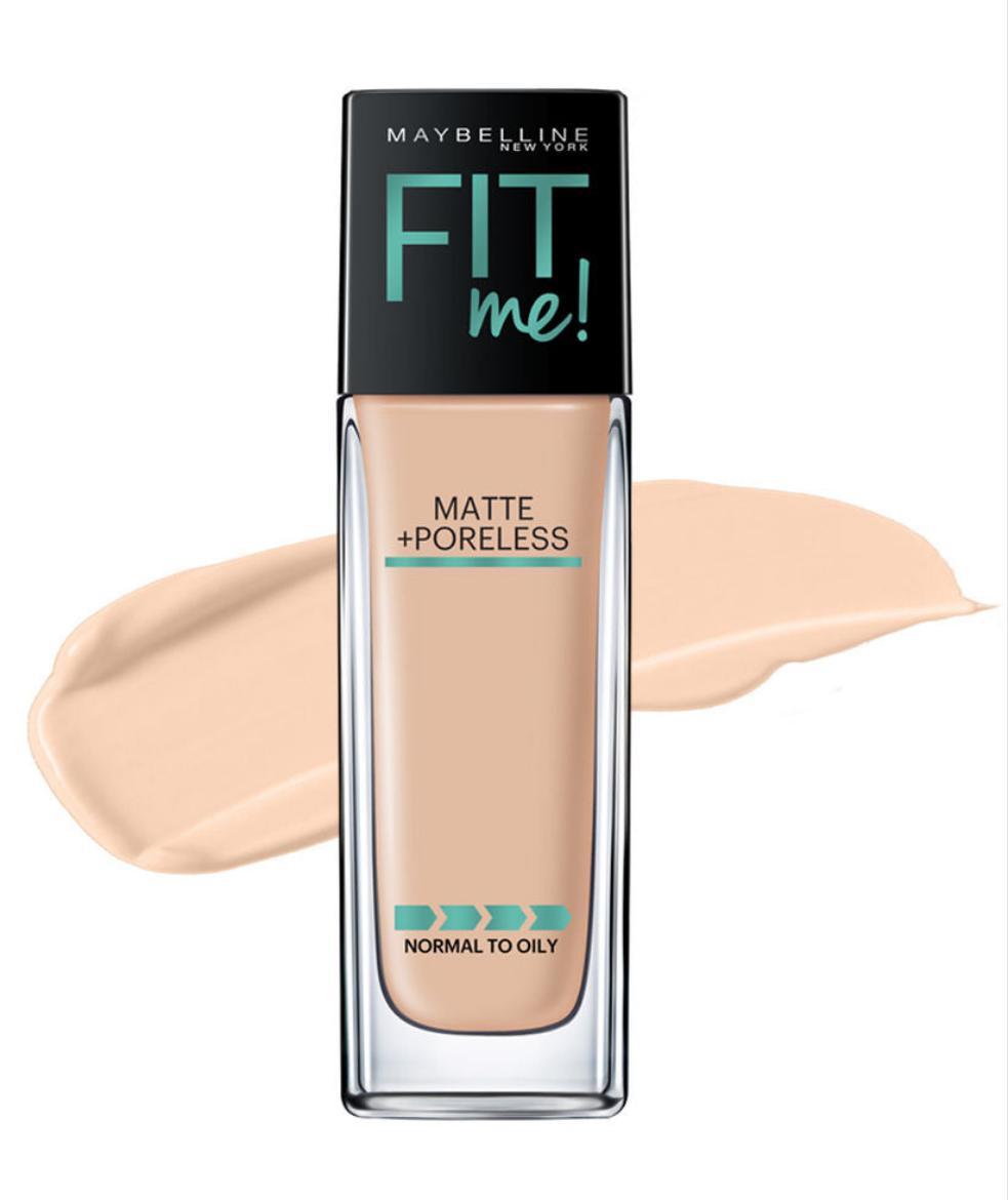 Maybelline New York Fit Me Matte+Poreless Liquid Foundation With Pump - 120 Classic Ivory (30ml)