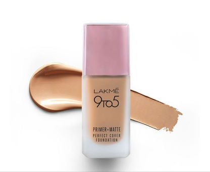 Lakme 9 To 5 Primer + Matte Perfect Cover Foundation - N220 Neutral Medium (25ml)