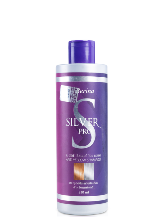 Berina Professional | Silver Pro Shampoo | 250ml | Removes Yellow Tones from Grey Hair