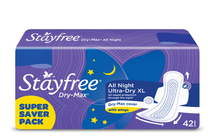 Stayfree Dry Max Cover Wings All Nights XL (42 Pads)