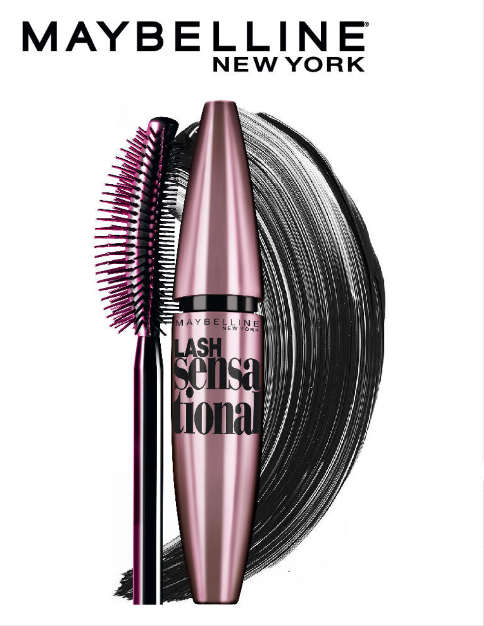 Maybelline New York Lash Sensational Waterproof Mascara Black (10ml)