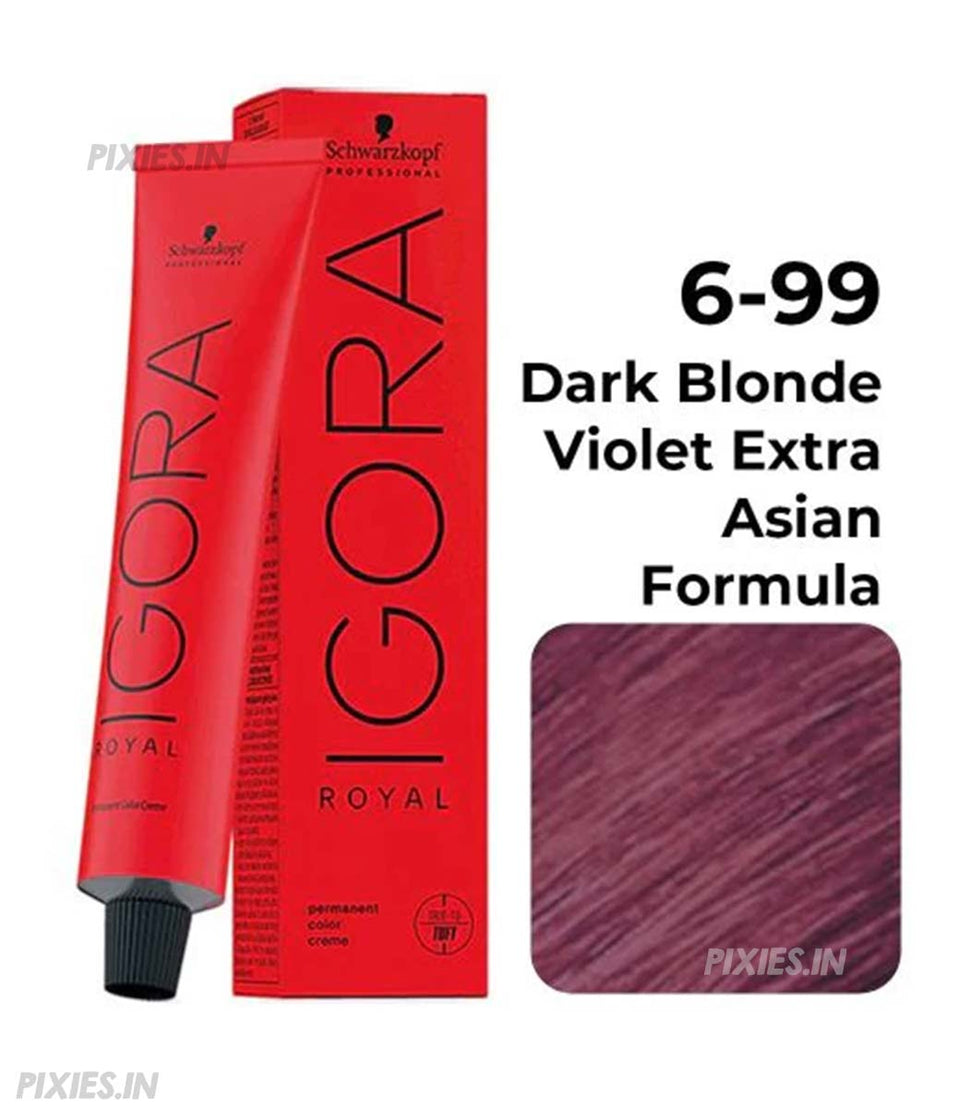 Schwarzkopf Professional Igora Royal Permanent Color Creme (60ml) Igora 6-99 Dark Blonde Violet Extra Asian Formula