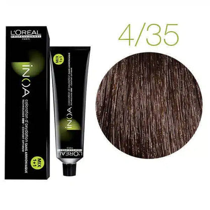 Loreal Inoa Ammonia Free Hair Color 60G 4.35 Golden Mahogany Brown