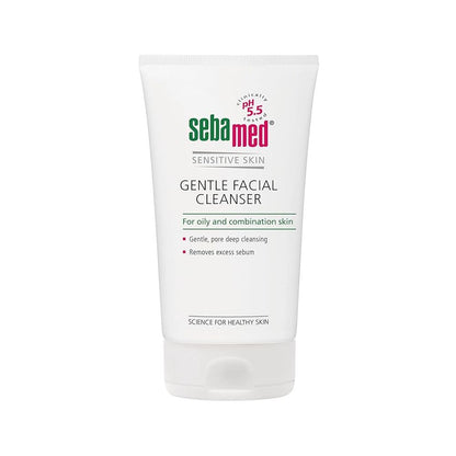 Sebamed gentle facial cleanser for oily & combination skin | pH5.5 | Daily Face Wash for acne prone skin | Provitamin B5 | Gentle foam (150ml)