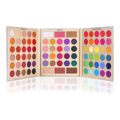 Pretty all set UCANBE Holiday Gift Set Pro 86 Colors Makeup Kit Matte Shimmer Eye Shadow Highlighters Contour Blush Powder All In One Makeup Pallet 86 ml  (Multi colour)