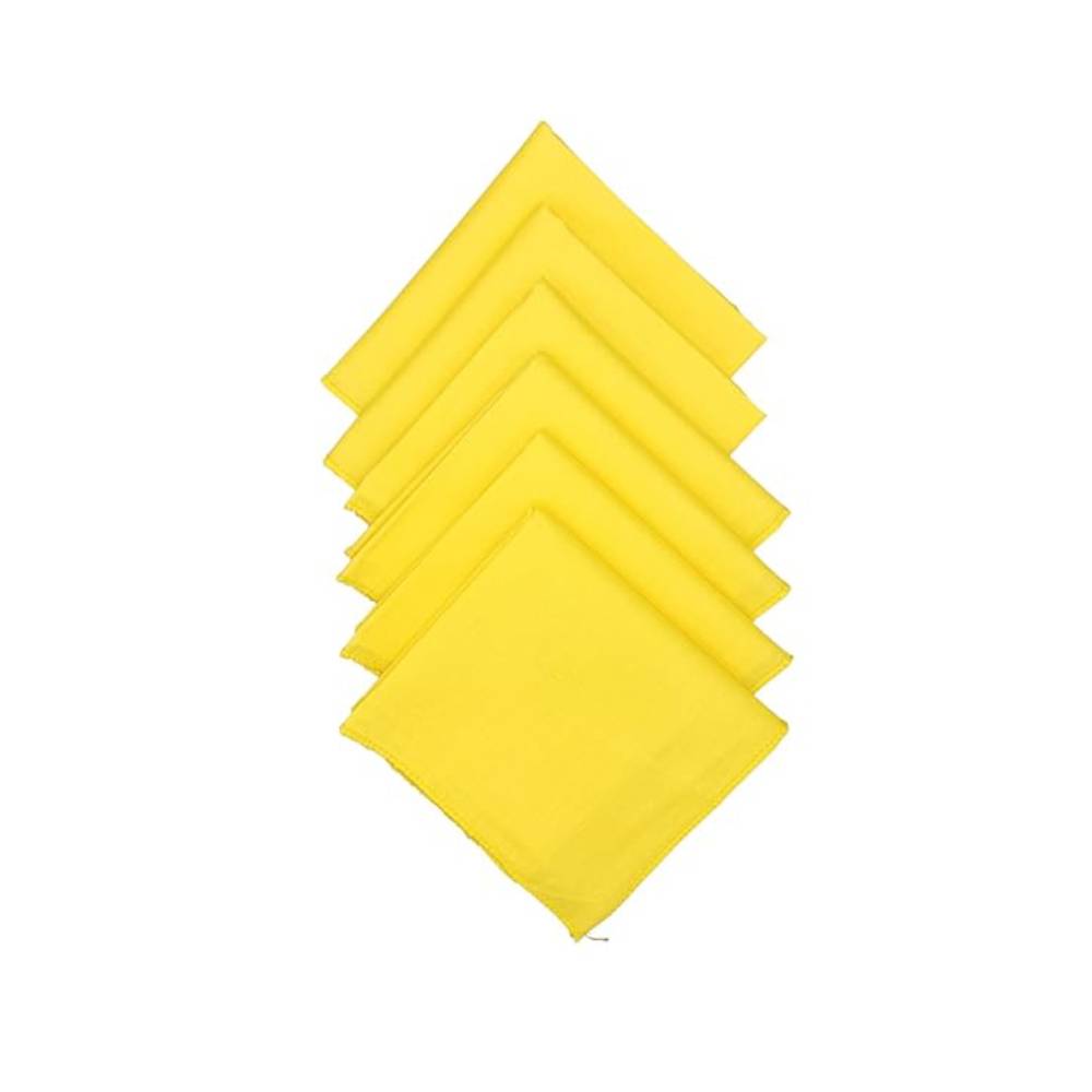 yellow Premium Cotton Solid Handkerchief for Men and Boys | Super Absorbent & Fashionable Skin Care Hanky Rumal Handkerchiefs