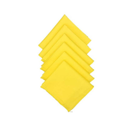yellow Premium Cotton Solid Handkerchief for Men and Boys | Super Absorbent & Fashionable Skin Care Hanky Rumal Handkerchiefs
