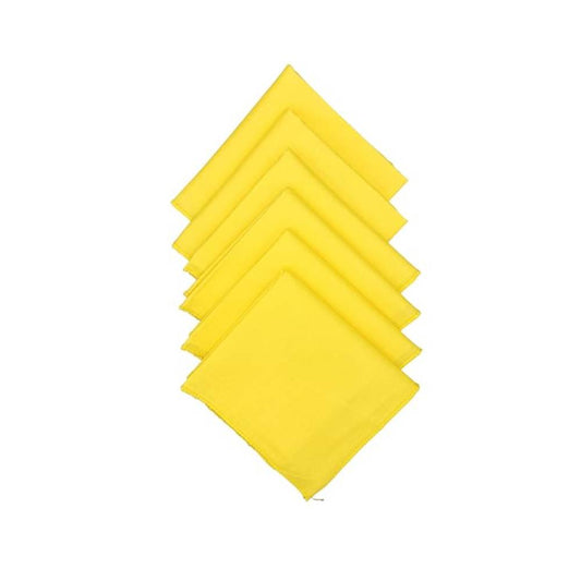 yellow Premium Cotton Solid Handkerchief for Men and Boys | Super Absorbent & Fashionable Skin Care Hanky Rumal Handkerchiefs