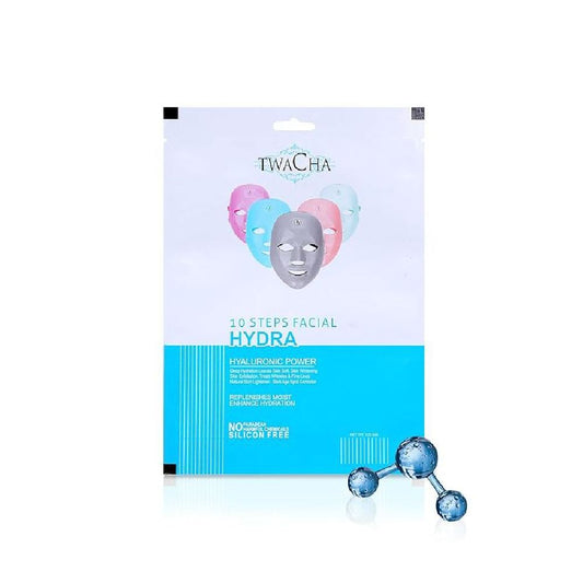 Twacha Hydra Facial Kit for Deep Hydration & Instant Brightening Skin With Hyaluronic Power For Multi-Level Skin Hydration And Rejuvenation Anti-Ageing Facial Kit for Men & Women