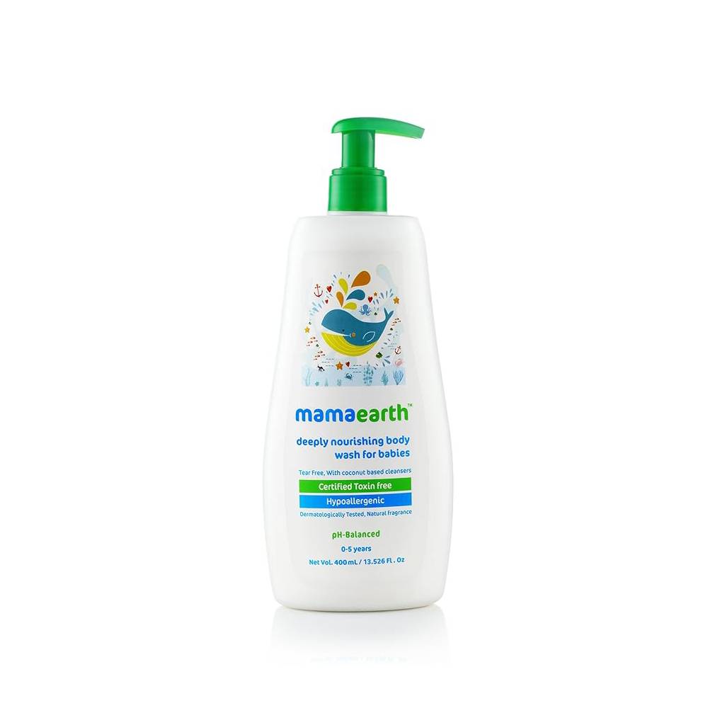 Mamaearth Deeply nourishing natural baby wash (400 ml, 0-5 Yrs)