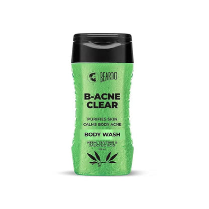 Beardo Body Acne Clear Body Wash for Men 200 ml | With Neem, Tea Tree and Salicylic Acid | Clean Clear Skin | For Body Acne and Skin Purification