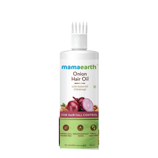 Mamaearths Onion Hair Oil for Hair Regrowth & Hair Fall Control (250ml)