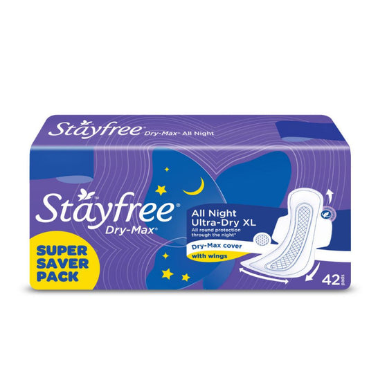 Stayfree Dry Max Cover Wings All Nights XL (42 Pads)