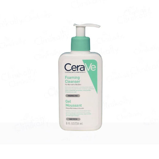 CeraVe Foaming Cleanser for Normal to Oily Skin, Fragrance-Free Cleansers For Acne-Prone Skin236ml
