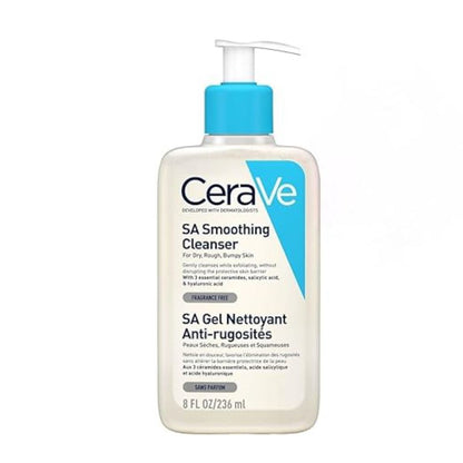 CeraVe SA Smoothing Cleanser For Dry, Rough & Bumpy Skin, contains Salicylic Acid, Dermatologist Recommended Face wash (236ml)