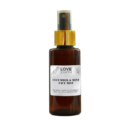Love Earth Cucumber Mint Face Mist Toner with Cucumber Mint for Acne Defense and Sensitive Skin 100ml